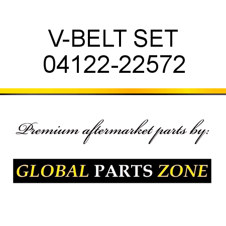 V-BELT, SET 04122-22572