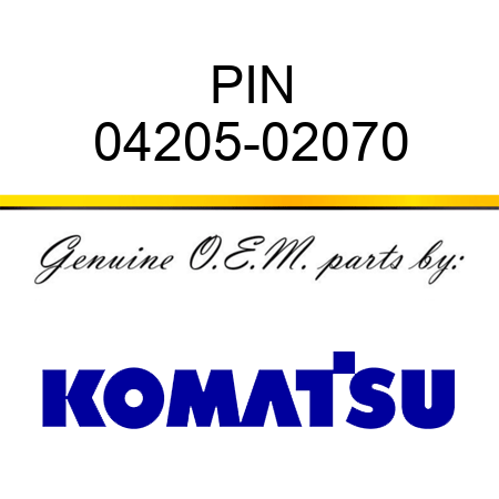 PIN 04205-02070