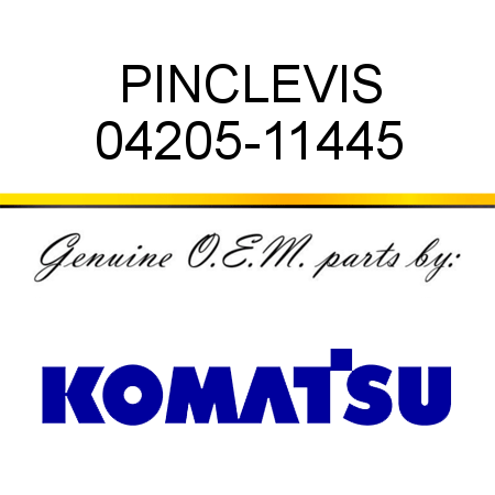 PIN,CLEVIS 04205-11445