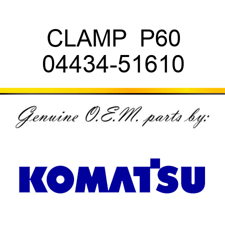 CLAMP  P60 04434-51610
