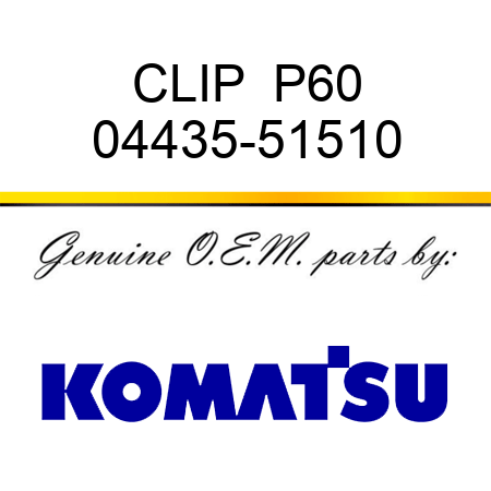 CLIP  P60 04435-51510