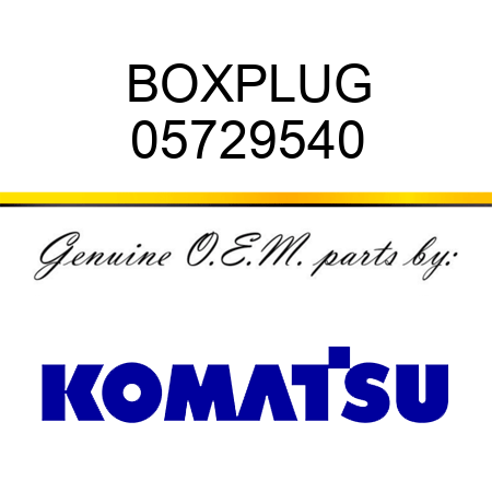 BOX,PLUG 05729540