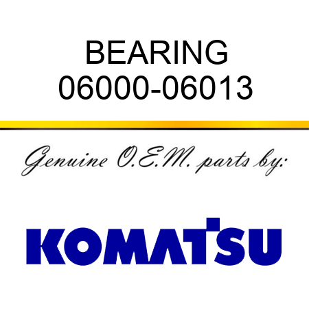 BEARING 06000-06013