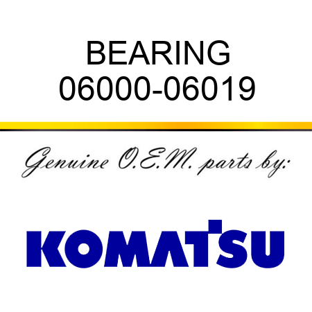 BEARING 06000-06019