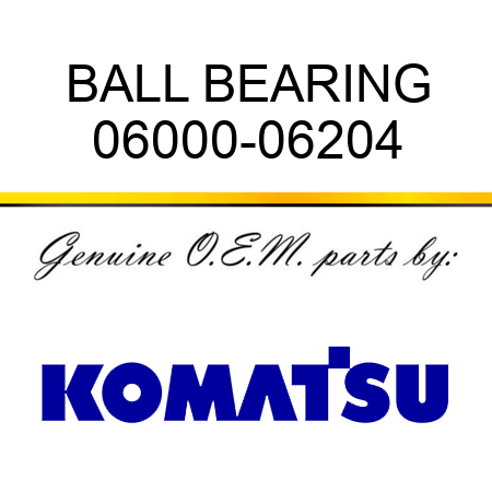 BALL BEARING 06000-06204