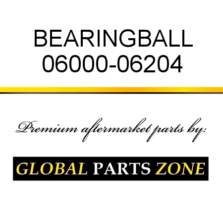 BEARING,BALL 06000-06204