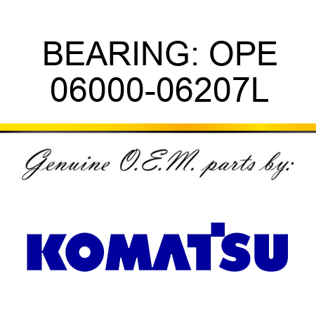 BEARING: OPE 06000-06207L