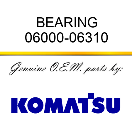BEARING 06000-06310