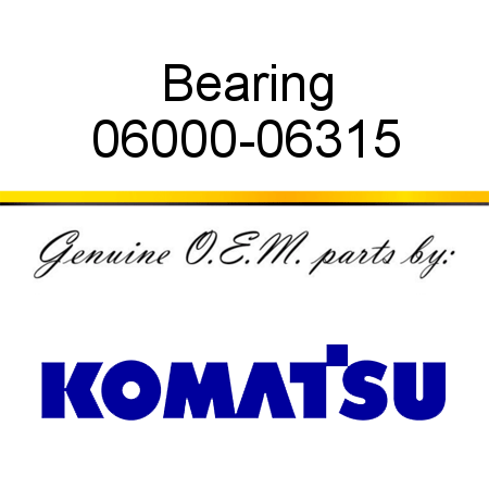 Bearing 06000-06315