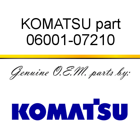 KOMATSU part 06001-07210