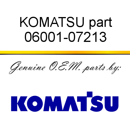 KOMATSU part 06001-07213