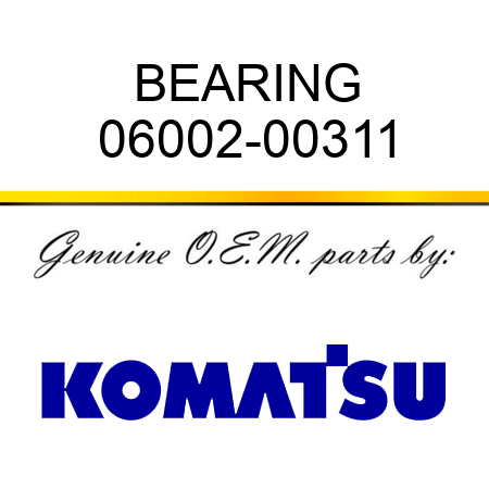 BEARING 06002-00311