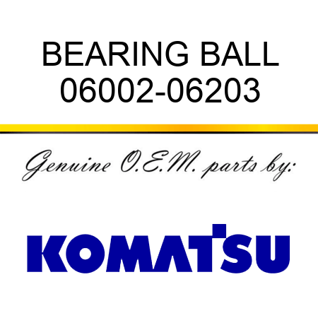BEARING BALL 06002-06203