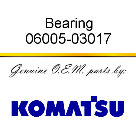 Bearing 06005-03017