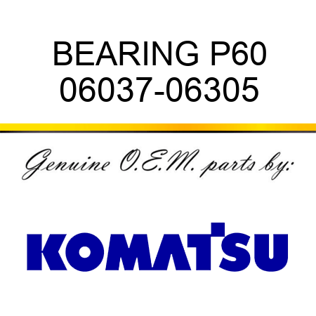 BEARING P60 06037-06305