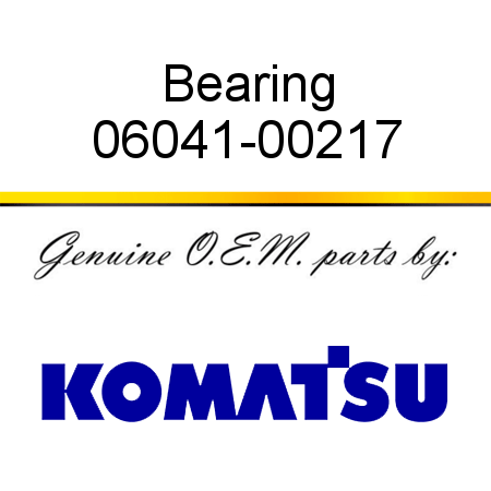 Bearing 06041-00217