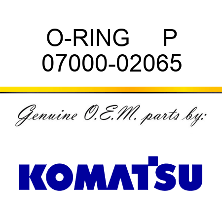 O-RING     P 07000-02065