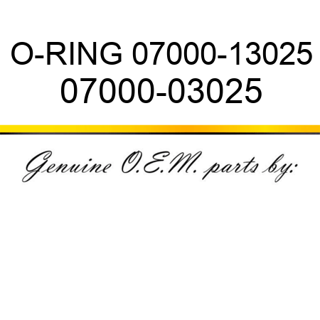 O-RING 07000-13025 07000-03025