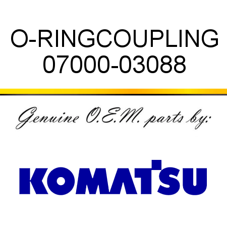 O-RING,COUPLING 07000-03088