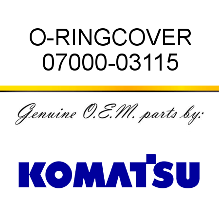 O-RING,COVER 07000-03115