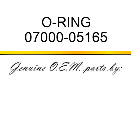 O-RING 07000-05165