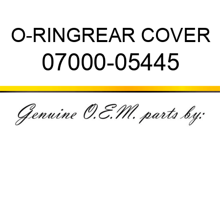 O-RING,REAR COVER 07000-05445