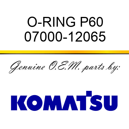 O-RING P60 07000-12065