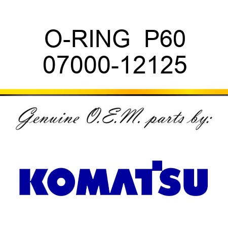 O-RING  P60 07000-12125
