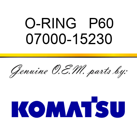 O-RING   P60 07000-15230