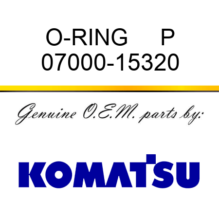 O-RING     P 07000-15320