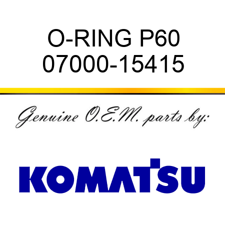 O-RING P60 07000-15415