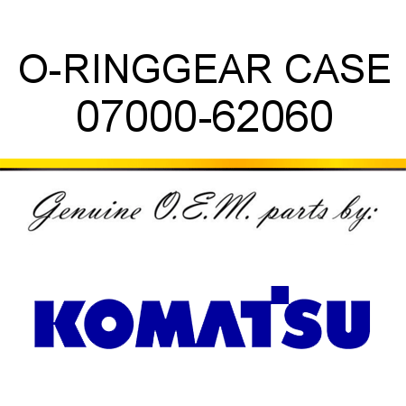 O-RING,GEAR CASE 07000-62060