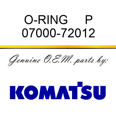 O-RING     P 07000-72012