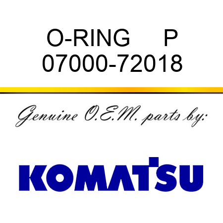 O-RING     P 07000-72018