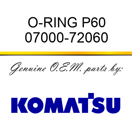 O-RING P60 07000-72060