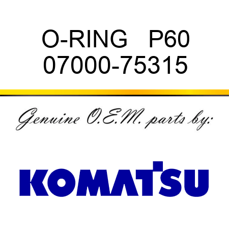 O-RING   P60 07000-75315