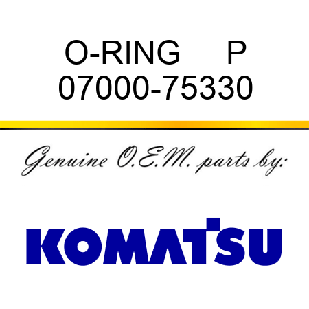 O-RING     P 07000-75330