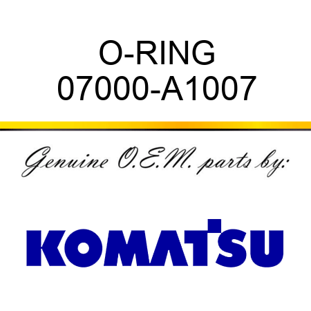 O-RING 07000-A1007