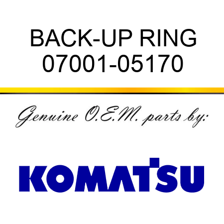 BACK-UP RING 07001-05170