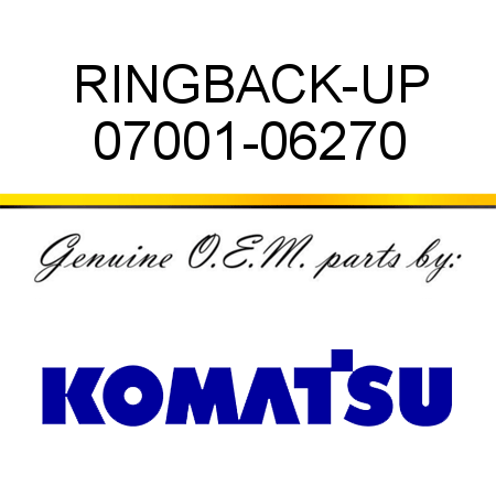 RING,BACK-UP 07001-06270