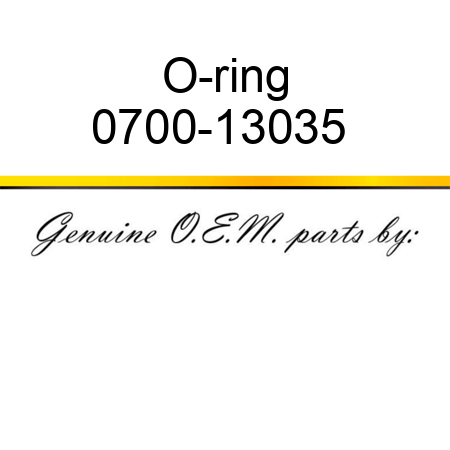 O-ring 0700-13035 