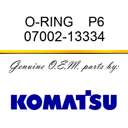 O-RING    P6 07002-13334