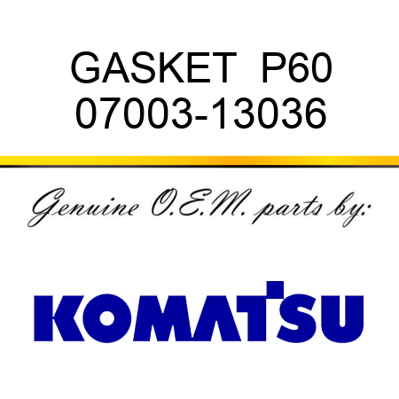 GASKET  P60 07003-13036