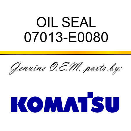 OIL SEAL 07013-E0080