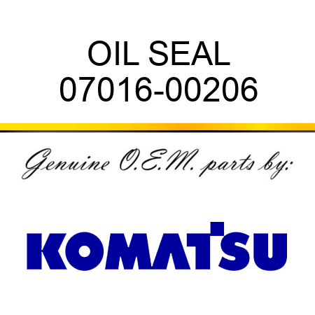 OIL SEAL 07016-00206