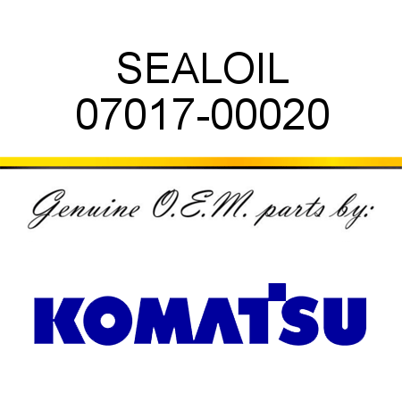 SEAL,OIL 07017-00020