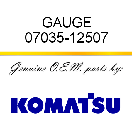 GAUGE 07035-12507