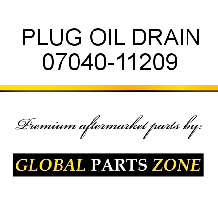 PLUG, OIL DRAIN 07040-11209