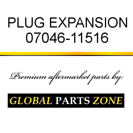 PLUG, EXPANSION 07046-11516