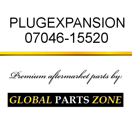 PLUG,EXPANSION 07046-15520